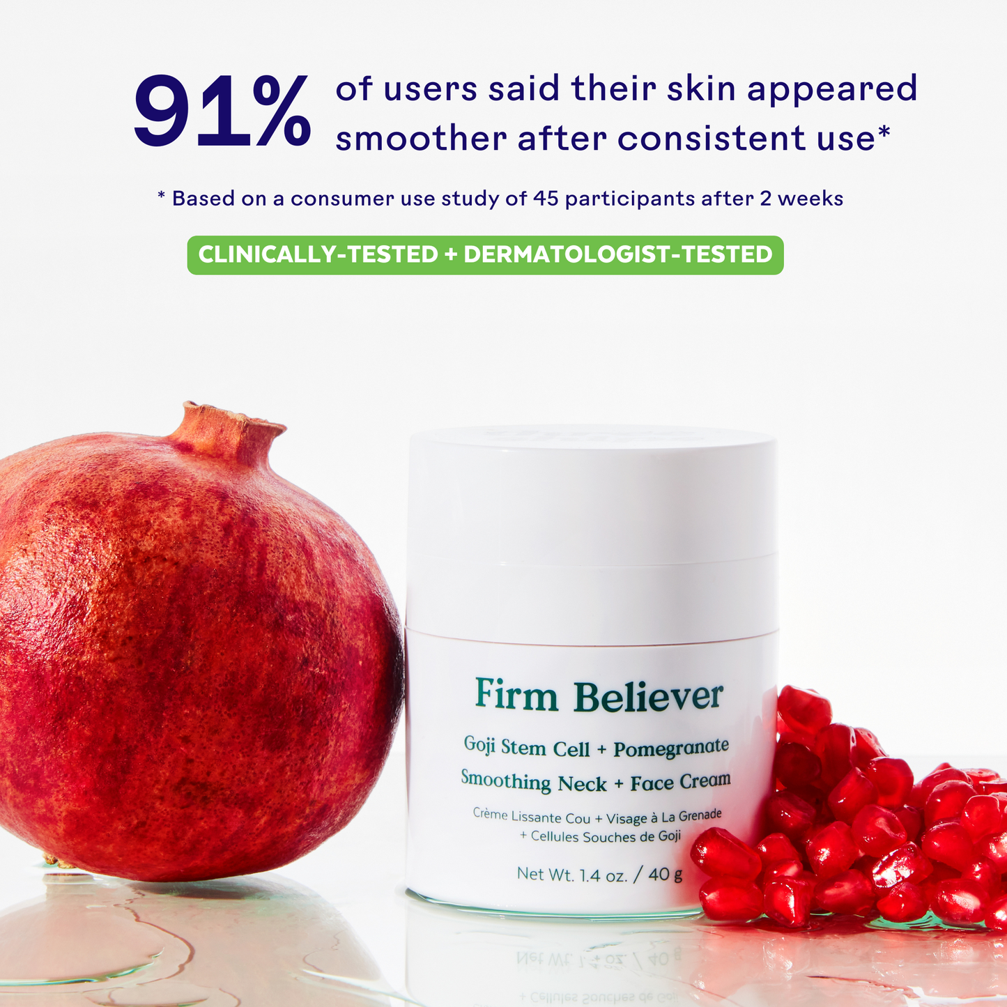 Firm Believer™ Goji Stem Cell + Pomegranate Smoothing Neck + Face Cream