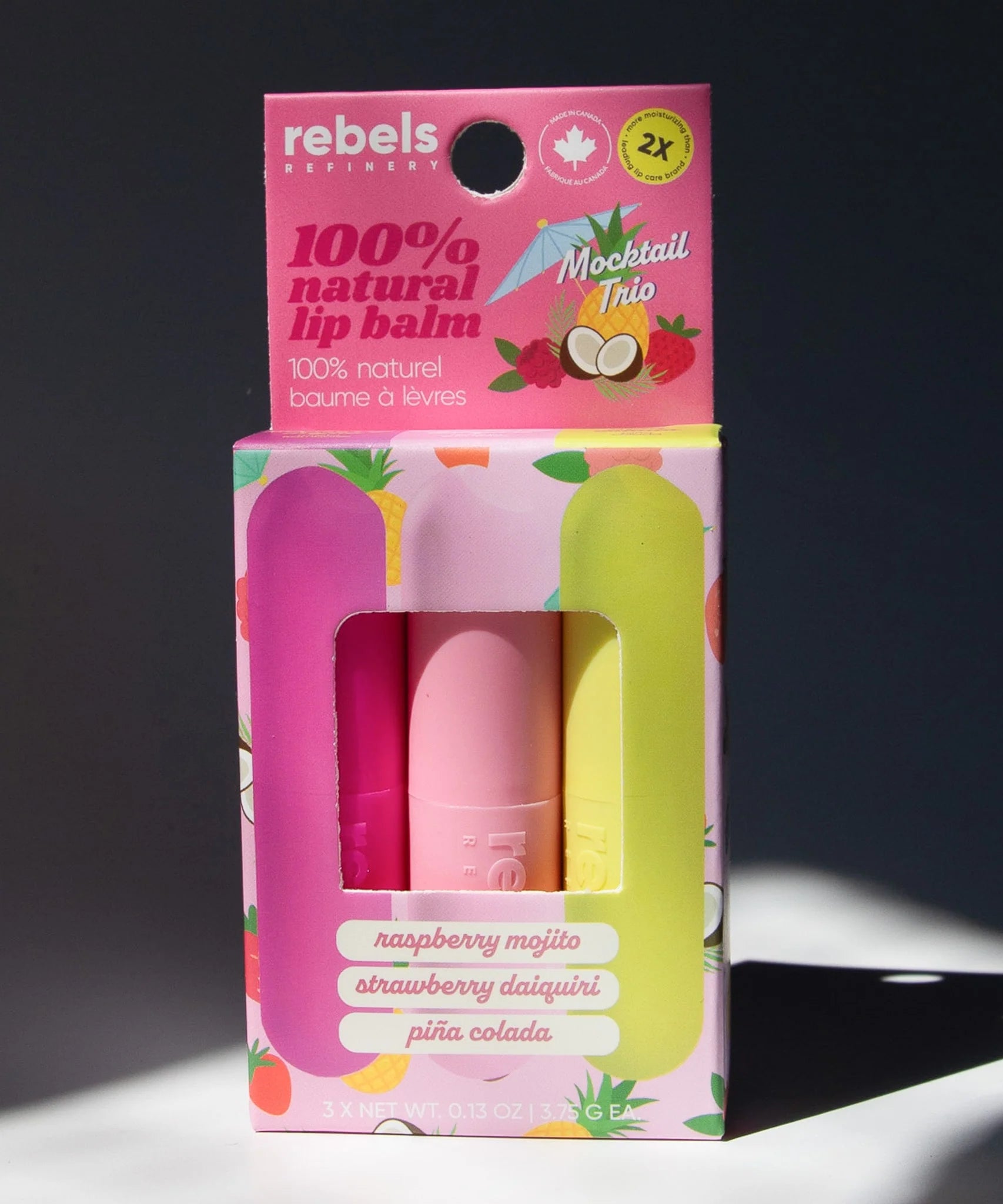 Mocktail Trio 3 100% Natural Lip Balm